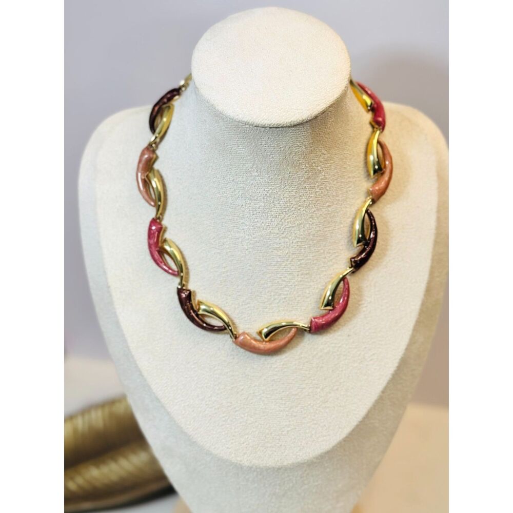 Vintage Napier Wave Link Necklace